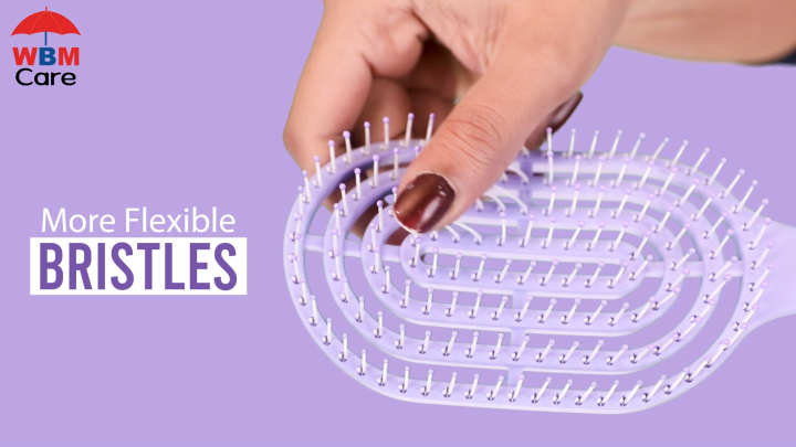 WBM Purple Rectangular Hair Brush | Hair Comb