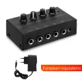4 Channels Mini Headphone Amplifier HA400 Ultra-Compact Stereo Audio Amplifier With Power Adapter 10MHz Earphone Amp for Music. 
