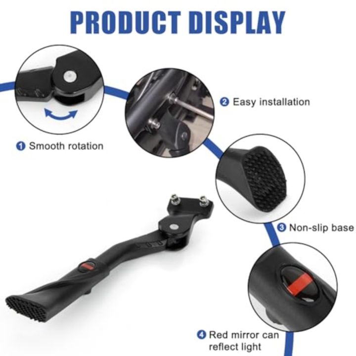 Bike%20Kickstand%2024"-29"%20Adjustable%20Non-Slip%20for%20Ebike%20Mountain%20Bike%20%20Bicycle%20with%202%20Holes%2040mm%20-%20Image%206