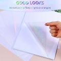 20 Sheets Holographic PVC Sticker Paper, A4 Mixed Patterns (Rainbow, Broken Glass, Stars, Dots), Self-Adhesive Cold Lamination. 
