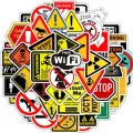 10/30/50PCS Warning Stickers Danger Banning Skateboard Fridge Guitar Laptop Motorcycle Travel Classic Toy Cool Decals Sticker. 