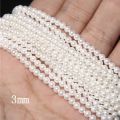 3mm,4mm,6mm,8mm and 10mm Off White Imitation Pearl Beads Round Freshwater Natural Shell Pearl Loose Bead For Jewellery Making DIY Bracelet Necklace. 