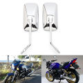 10MM 360 Degrees Adjustment 10MM Chrome Motorcycle Rear View Mirrors ATV Side Mirrors For Dirt Bike Scooter Moped Tricycle Quads. 