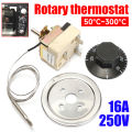 Thermostat 16A 50-300℃/30-110℃ Degrees Celsius Knob Swith  DIY Mini Temperature Controller NO NC for Electric Oven Heaters. 
