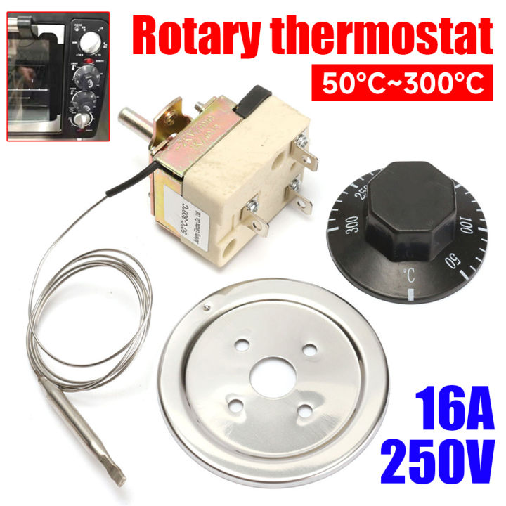Thermostat 16A 50-300℃/30-110℃ Degrees Celsius Knob Swith  DIY Mini Temperature Controller NO NC for Electric Oven Heaters