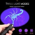 Portable Mini Ultraviolet Torch UV LED Flashlight 365/395nm Waterproof Zoomable Violet Light Pet Urine Scorpion Detector UV Lamp. 
