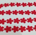FASHION! (2 GAZ) TOP QUALITY MILKY FLOWERS DESIGNER LACE FOR WOMEN CLOTHES/Size 1.5 inch width. 