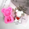 3D Bear Hug Love Silicone Candle Mold Diy Cute Bear Pet Candle Making Supplies Handmade Soap Plaster Resin Mold Home Decor .
