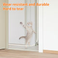 Reinforced heavy duty cat screen door, thickened cat scratch mesh to prevent scratching, U-shaped with bilateral zippers.