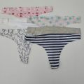 6pcs Pack Assorted Combo Women's Lightweight and Soft Microfiber briefs Lace waistband Breathable Thong Panties for Ladies.