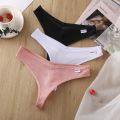 FINETOO 3PCS Sexy Panties Women Cotton G String Female Underwear Pantys Low Waist Thongs T Back Intimates V Waist Lingerie. 