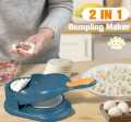 2-in-1 Dumpling Maker Machine & Mold – Manual Dumpling Press, Dough Skin Maker & Pastry Mold Tool | Easy Homemade Dumplings, Momos, Ravioli, Samosa & Stuffed Pastries | Durable Kitchen Accessories for Quick and Easy Food Preparation. 