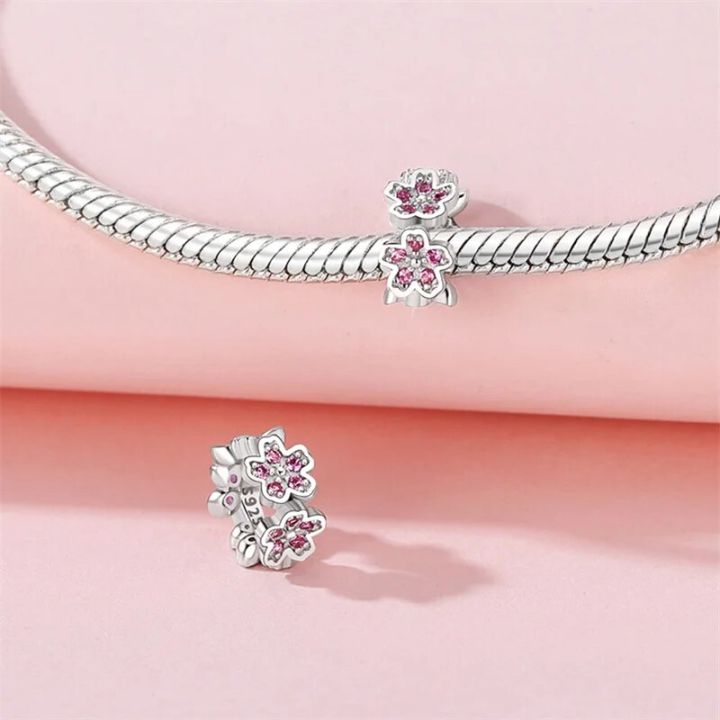 2023%20100%25%20Real%20925%20Sterling%20Charm%20Sakura%20Separation%20Beads%20Fit%20Pandora%20Original%20Bracelet%20Silver%20Beads%20Diy%20Jewelry%20For%20Lover%20-%20Image%203
