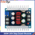 300W 20A DC-DC Buck Converter Step Down Module Constant Current LED Driver Power Step Down Voltage Module Electrolytic Capacitor. 