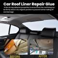 Car Roof Liner Repair Glue With Brush 100ml Fast Dry Strong Fabric Liquid Glue Adhesio Glue L6i2.