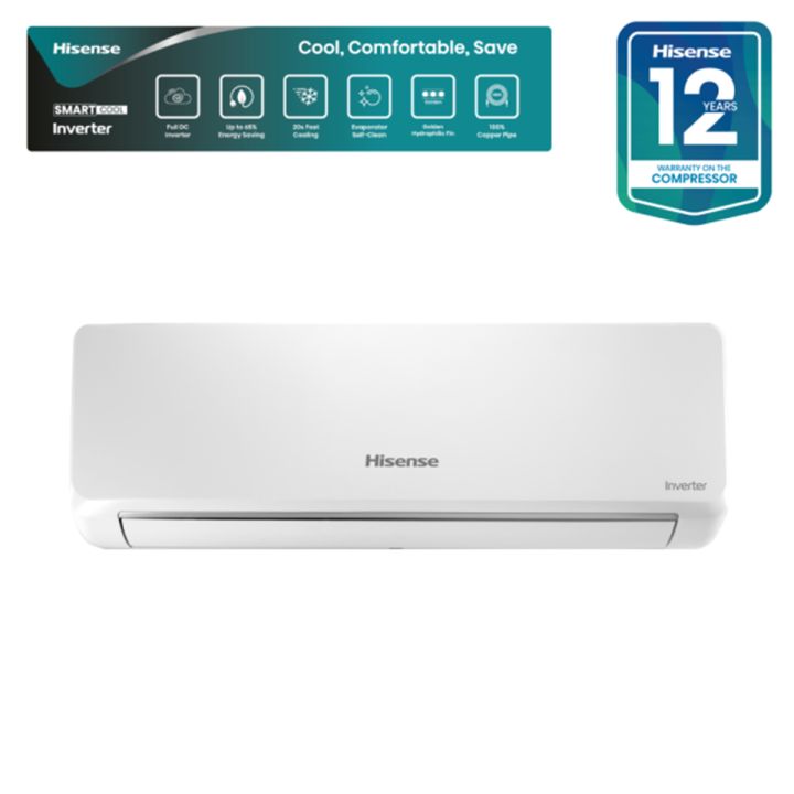 Hisense Energy Saving Inverter 1.5 Ton Smart Compact AC AS18TW4RGSKB02D Smart Compact