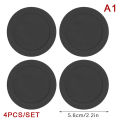 4Pcs 50-65mm Round Black  Coaster Pad Self Adhesive Cup Bottom Stickers Non-slip Anti-scald Tumbler Cup Protective Pads. 