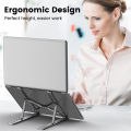 Metal Portable Foldable Laptop Stand Adjustable Notebook Holder Aluminum Support For Macbook Pro Air Computer Tablet Base Desk. 