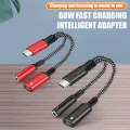 2in1 USB C To 3.5mm Headphone Jack Adapter Type C PD 60W Charge Audio Aux Adaptor for Ipad Pro Samsung S20 Ultra Xiaomi Huawei. 
