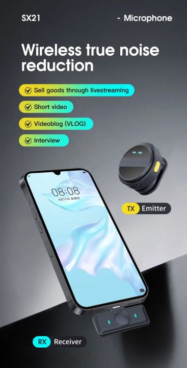SX21%20Wireless%20Microphone%20Copy%20of%20Hollyland%20Lark%20M2.%20Interview,%20Live%20Broadcast,%20Audio%20Video%20Recording%20Clip%20on%20Collar%20Microphone.%20Noise%20Reduction%20Lavalier%20Lapel%20Mini%20Microphone%20-%20Image%204