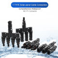 1 to 2/3/4/5/6T Solar MC Connectors For Photovoltaic Energy PV Panel Parallel Splitter Coupler Combiner IP67 1000V 1 Pair. 