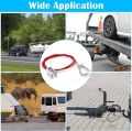 Universal Heavy Duty Stainless Steel Caravan Trailer Breakaway Rope Brake Away Safety Cable Braked Hitch Accessories Parts. 