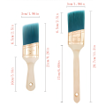 2in Professional Wood Paint Brush Wooden Painting Flat Angled Brush DIY Decorative Tool For Wall Furniture Painting.