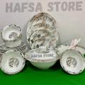 Dinner Set 44 Pieces Dinner Sets 8 Person Serving Dinnerware Set With New Luxury Design Melamine Double Glazed Dinner Plate Set High Quality Heavy Weight Double polish Oven Safe Dish Washer Safe Plates Set Dish Set Bowl Set. 