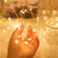 DIPOLETECH LED 2PCS String Garland Decorative Light Copper Wire Battery Operated Party Decor 1M Flashing Fairy Lights Tree Vine Warm Yellow Waterproof String Lights Decorated Christmas Tree Season Decorative Party Birthday Cake Gifts Flowers. 