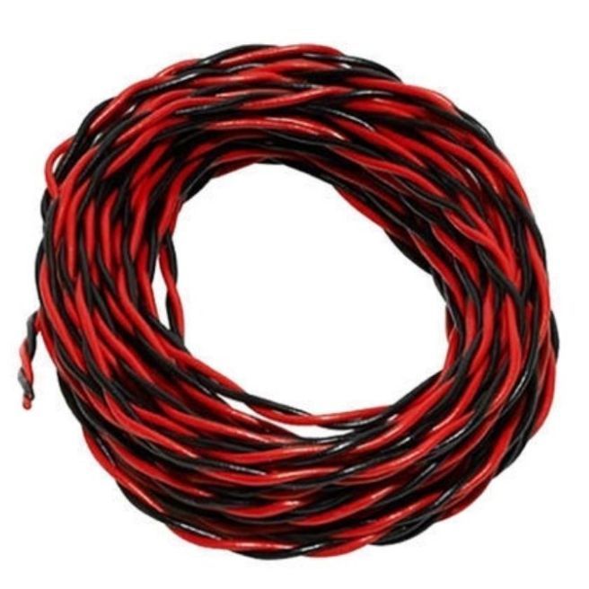 Red Black Electric Wiring Wire 10 Mtr 40/60 Heavy Copper Twisted Cable Multistrand Flexible Taar For Multiplug ,Fan ,  Speaker, Holder , Heavy Wire Diy Use