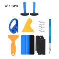 Car Film Wrap Tool Kit Vinyl Spatula Scraper Cutter Wrap Gripper Magnet Holder for Window Tint Car Accessories Squeegee Set 1-17.