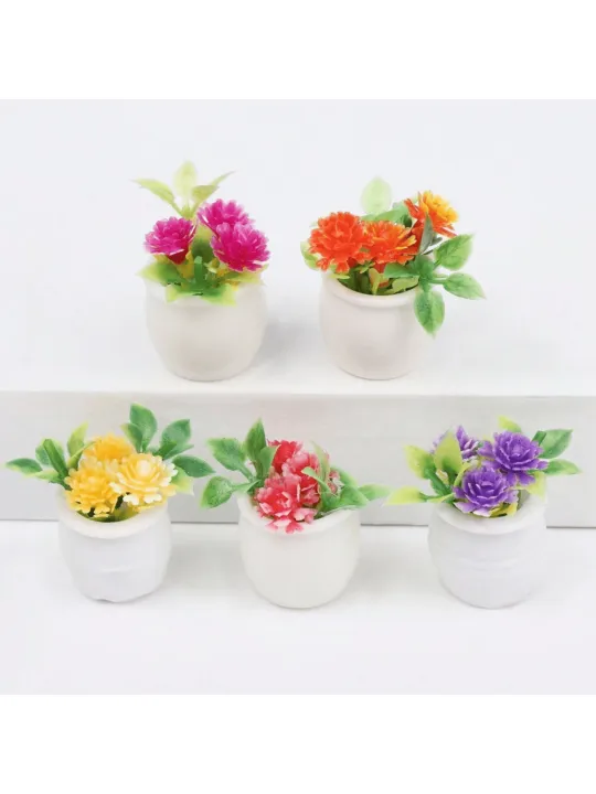 1/12%20Dollhouse%20Miniature%20Potted%20Plant,%20Realistic%20Greenery%20&%20Flower%20Decor%20Model,%20Random%204pcs%20-%20Image%203