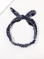 Boho Bow Headbands for Women Vintage Paisley Bandana Flower Printed Hairband Elastic Rabbit Ear Head Wrap Cute Hair Accessories. 
