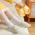 Cute Cartoon Kitten Women's Summer Slippers Indoor Bathroom Cloudy Soft Sole Non-slip Leisure Comfort Couple Home Shoes. 