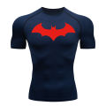 Bat Graphic Compression Shirts for Men Short Sleeve Rash Guard Gym Workout Running Tshirt Summer Athletic Quick Dry Tees Tops. 