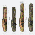1.3m/1.5m 2-layer foldable large belly sea fishing bag, double shoulder fishing rod bag, outdoor storage tool kit for fishing.