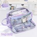Pencil Bag for School Students with Large Capacity Multi-functional Pen Case Macaron Color Matching Cute Pencil Case.