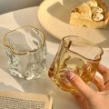 Unique Whisky Glass Irregular Transparent Glass Wine Cup Drinking Glasses for Home Summer Beverage Cup Kitchenware. 
