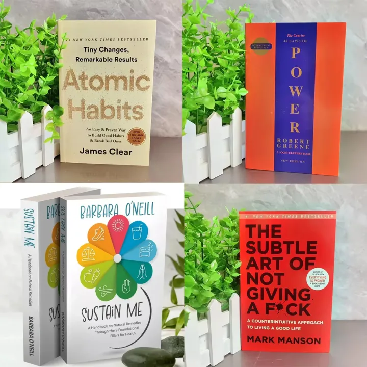 Hot selling book collection:  Atomic Habits, Sustain me, 48 Laws of Power, The mountain is you,original packing Englis Book