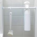 1PC - Non punching telescopic rod installation multifunctional mini storage telescopic rod - white.