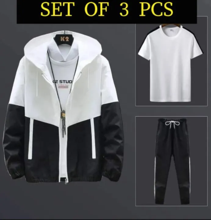 Deefuel%20Summer%20Men'S%20Trendy%20Casual%20%20Lightweight-%20Combo%20Pack%20Of%20Single%20Layer%20WindCheater%20,Tshirt%20And%20Jogger%20Set%20-%20Image%202