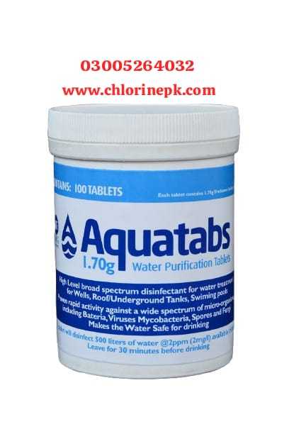 Aquatabs Water purification Chlorine Tablets 1.70g 100s