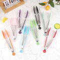 1Pc 7inch Stainless Steel Food Clip BBQ Grill Steak Food Clip Non-slip Handle Bread Tong Party Kitchen Cooking Accessories. 