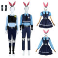 Zootopia Judy Rabbit Cosplay Costume Anime Figure Nick Fox Woody Cartoon Cosplay Rabbit Judy Police Officer Halloween Clothes. 
