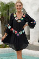 CROCHET BIKINI Women Beach Dress Cover-Ups Swimsuit Beachwear Bathing Suit Swim Cape For Woman Summer Tunic Saida Praia. 