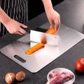 Stainless Steel Panel and Chopping Board Kitchen Household Thickened Double Sided Cutting Board Block Kneading Dough Board.