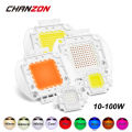 CHANZON 1pc High Power LED Chip 10W 20W 30W 50W 100W Warm Natural Cold White Red Green Blue Yellow RGB 440NM 660NM Full Spectrum. 