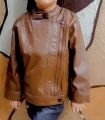 KIDS BROWN LEATHER JACKET. 