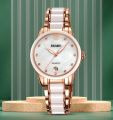 SKMEI 2175 WOMEN CERAMIC ALLOY LUXURY FASHION WATERPROOF WATCH.