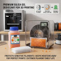 Orange Indicating Silica Gel Beads 3-5mm, Reusable Desiccant Moisture Absorber for 3D Printer Filament & Electronic Devices. 